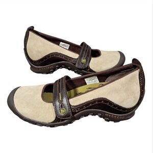 Merrell Plaza Bandeau Dark Taupe Mary Jane Flat Shoes Womens US 6